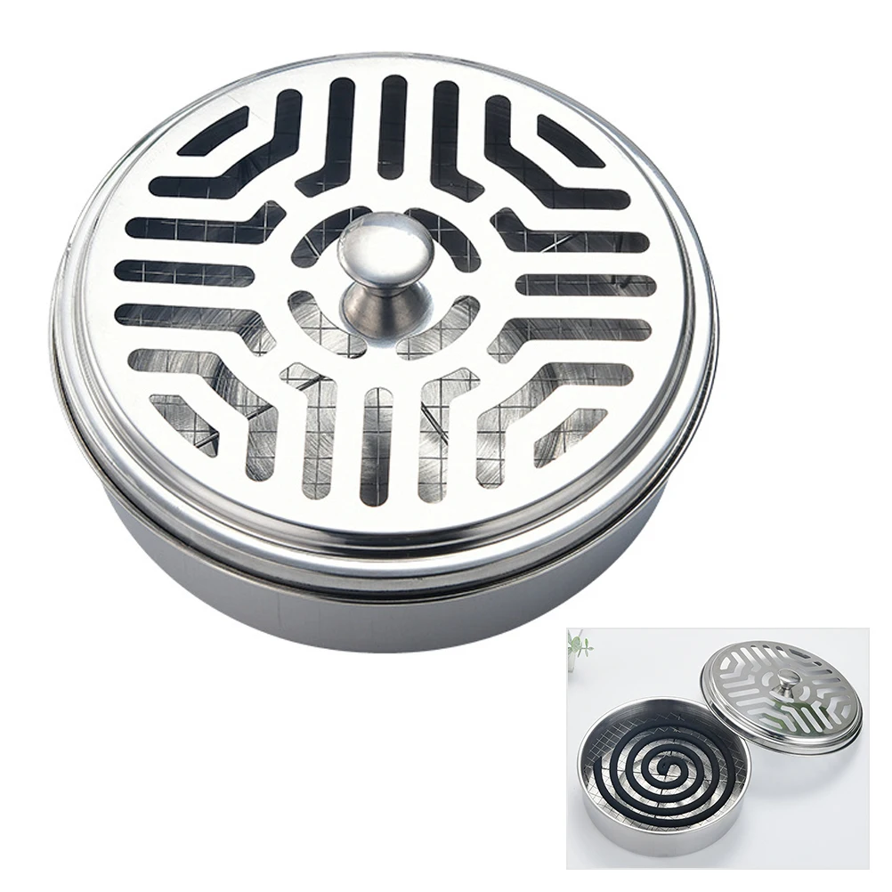 1Pcs Household Round Mosquito Coil Holder Stainless Steel Mosquito Coil Disk Portable Tray With Hollow Cover Garden Supplies
1Pcs Household Round Mosquito Coil Holder Stainless Steel Mosquito Coil Disk Portable Tray With Hollow Cover Garden Supplies