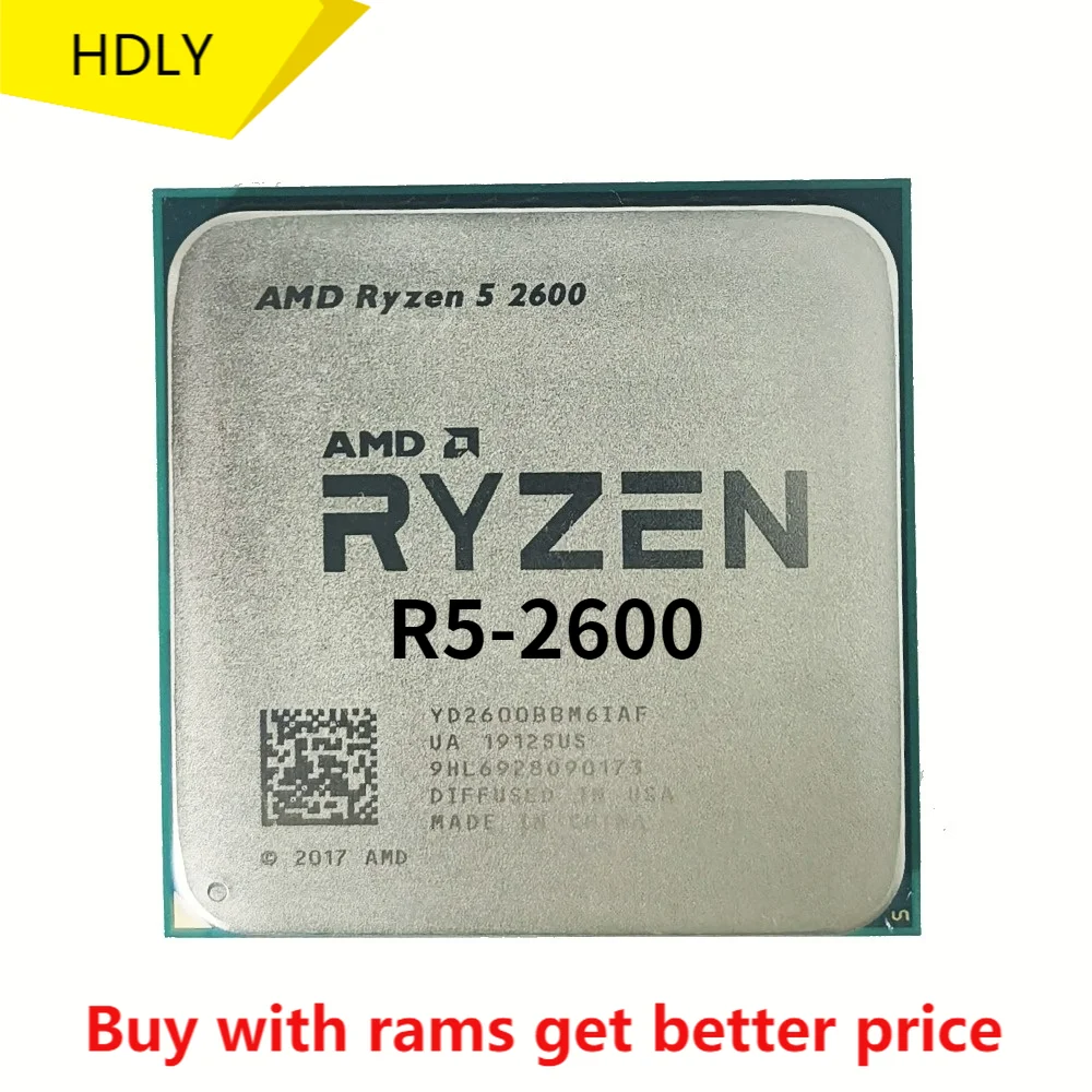 AMD Ryzen 5 2600 R5 2600 3.4 GHz Six-Core Twelve-Core 65W CPU Processor YD2600BBM6IAF Socket AM4
AMD Ryzen 5 2600 R5 2600 3.4 GHz Six-Core Twelve-Core 65W CPU Processor YD2600BBM6IAF Socket AM4