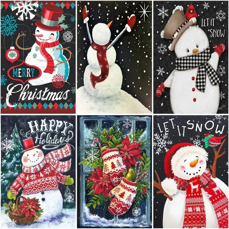 GATYZTORY Painting By Number Cute Snowman Kits For Adults Handpainted Drawing On Canvas Coloring By Number Winter Gift Home Deco
GATYZTORY Painting By Number Cute Snowman Kits For Adults Handpainted Drawing On Canvas Coloring By Number Winter Gift Home Deco