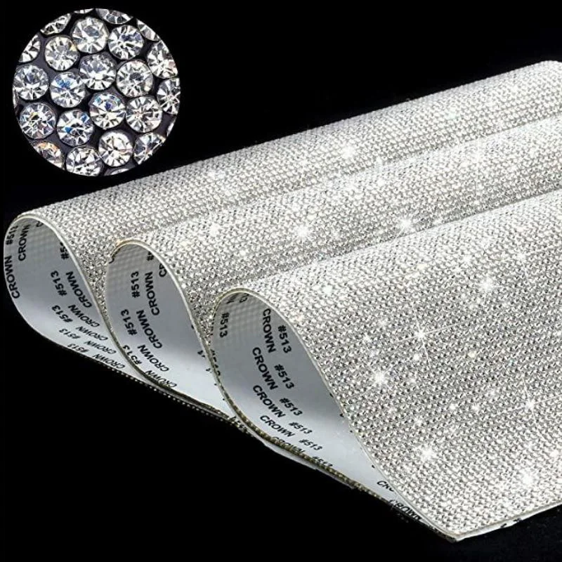 Bling Rhinestone Crystal Sticker Decal Sheet Diy Double-sided Self-adhesive Car Tablet Decoration 24*20 Cm
Bling Rhinestone Crystal Sticker Decal Sheet Diy Double-sided Self-adhesive Car Tablet Decoration 24*20 Cm