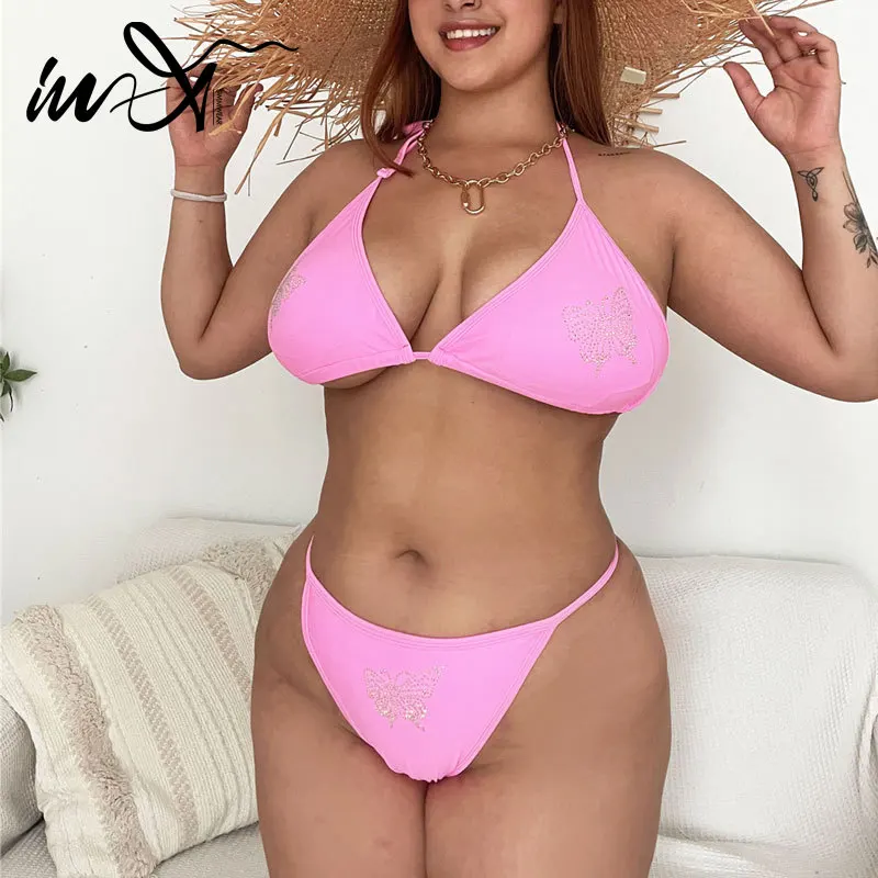 In-X Plus size bikini 2021 Triangle swimsuit women's swimming suit Butterfly swimwear female Solid bathing suit Sexy beach wear
In-X Plus size bikini 2021 Triangle swimsuit women's swimming suit Butterfly swimwear female Solid bathing suit Sexy beach wear