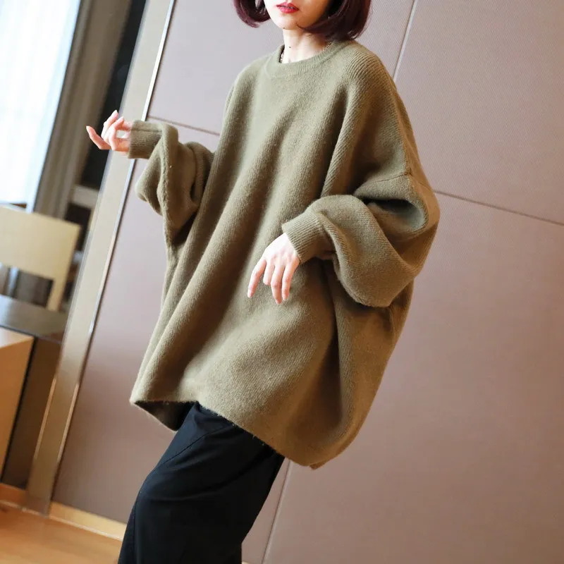 TVVOVVIN New Pullover Women's Loose Thickened Knitted Tops Solid Color O-neck Large Size Winter Sweater F102
TVVOVVIN New Pullover Women's Loose Thickened Knitted Tops Solid Color O-neck Large Size Winter Sweater F102
