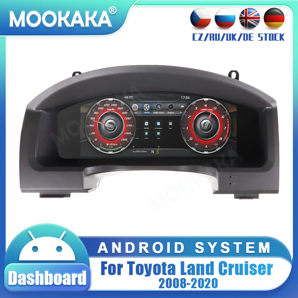Автомобильная цифровая панель приборной панели для Toyota Land Cruiser 2008-2020 кластер