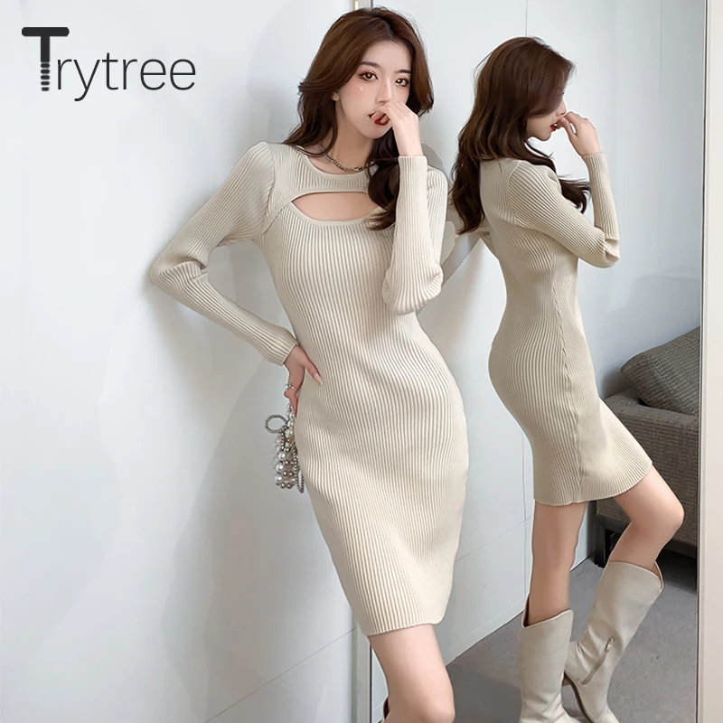 Trytree 2022 FW женское платье повседневное однотонное с вырезами на воротнике сексуальное черное платье с длинным рукавом Мини базовое тонкое эл...
Trytree 2022 FW женское платье повседневное однотонное с вырезами на воротнике сексуальное черное платье с длинным рукавом Мини базовое тонкое эл...