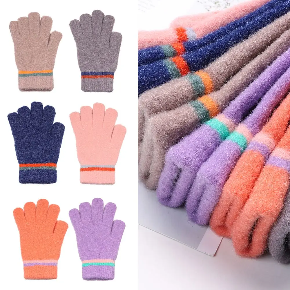 Fashion Winter Autumn Thick Warm Boys Girl Knitted Gloves Kids Gloves Striped Full Finger Mittens
Fashion Winter Autumn Thick Warm Boys Girl Knitted Gloves Kids Gloves Striped Full Finger Mittens