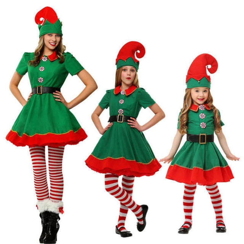 Halloween Costume Adults Kid Green Christmas Elf Clothing Cosplay Parent-Child Wear Adult Children Men And Women Xmas Party Suit
Halloween Costume Adults Kid Green Christmas Elf Clothing Cosplay Parent-Child Wear Adult Children Men And Women Xmas Party Suit