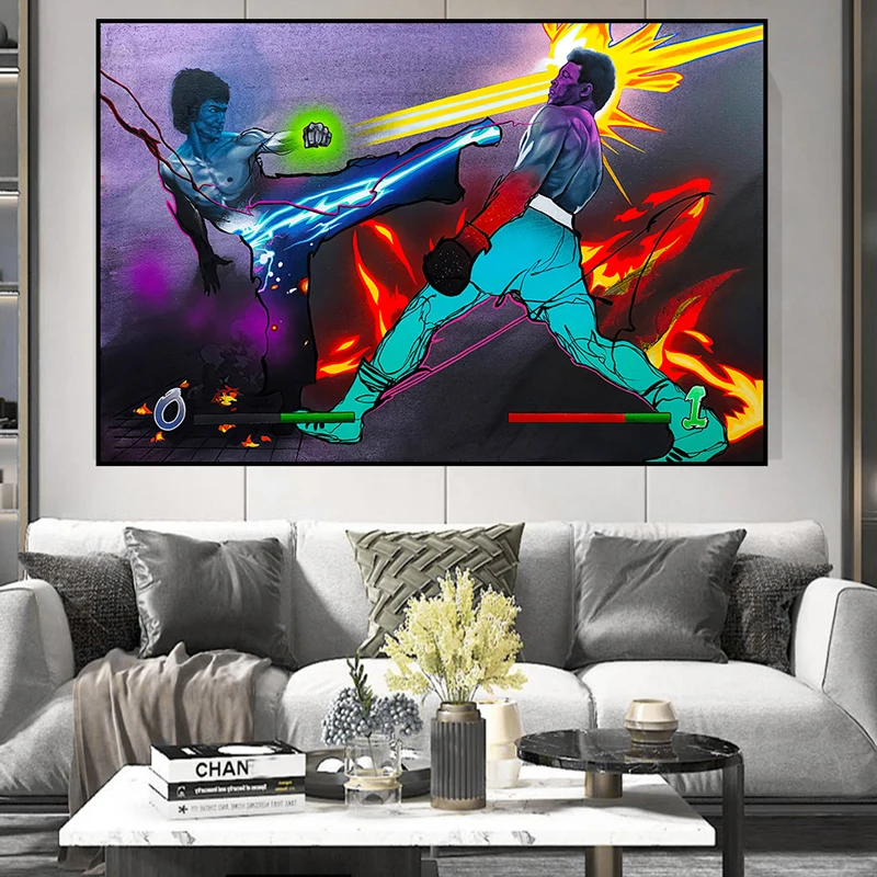 Graffiti Art Games of the Bruce Lee Pictures Canvas Painting Wall Art Modern Posters and Prints in Livingroom Decoration Home
Graffiti Art Games of the Bruce Lee Pictures Canvas Painting Wall Art Modern Posters and Prints in Livingroom Decoration Home