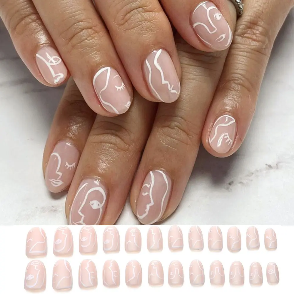 Fashion Artificial Full Cover Facial Pattern Nail Tips Round Head False Nail Tip Wearable Fake Nails
Fashion Artificial Full Cover Facial Pattern Nail Tips Round Head False Nail Tip Wearable Fake Nails