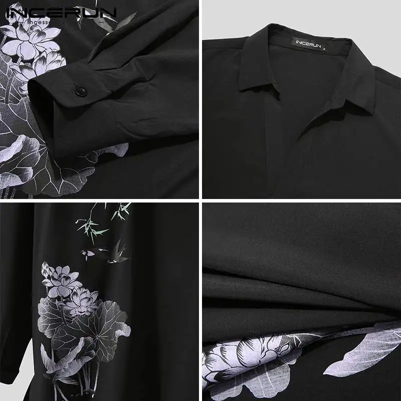 INCERUN Men Casual Shirt Flower Printed 2021 Streetwear Turn Down Collar Long Sleeve Retro Shirts Leisure Camisa Masculina S-5XL
INCERUN Men Casual Shirt Flower Printed 2021 Streetwear Turn Down Collar Long Sleeve Retro Shirts Leisure Camisa Masculina S-5XL