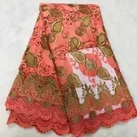 African Guipure Lace Fabrics High Quality Nigerian Swiss Voile In Switzerland Net Tulle Lace 5 Yards For Wedding
African Guipure Lace Fabrics High Quality Nigerian Swiss Voile In Switzerland Net Tulle Lace 5 Yards For Wedding