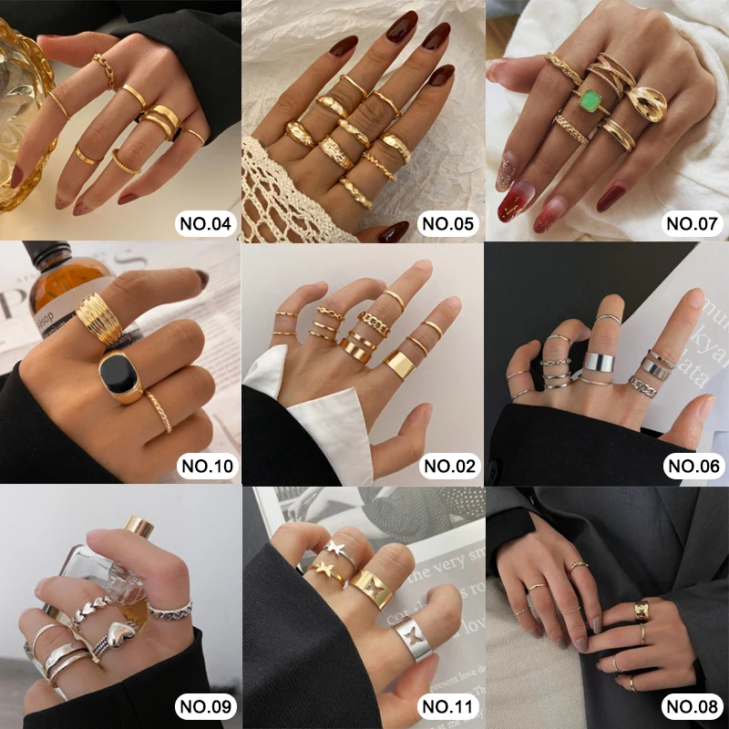 Hiphop Gold Chain Rings Set For Women Girls Punk Geometric Simple Finger Rings 2021 Trend Jewelry Party
Hiphop Gold Chain Rings Set For Women Girls Punk Geometric Simple Finger Rings 2021 Trend Jewelry Party
