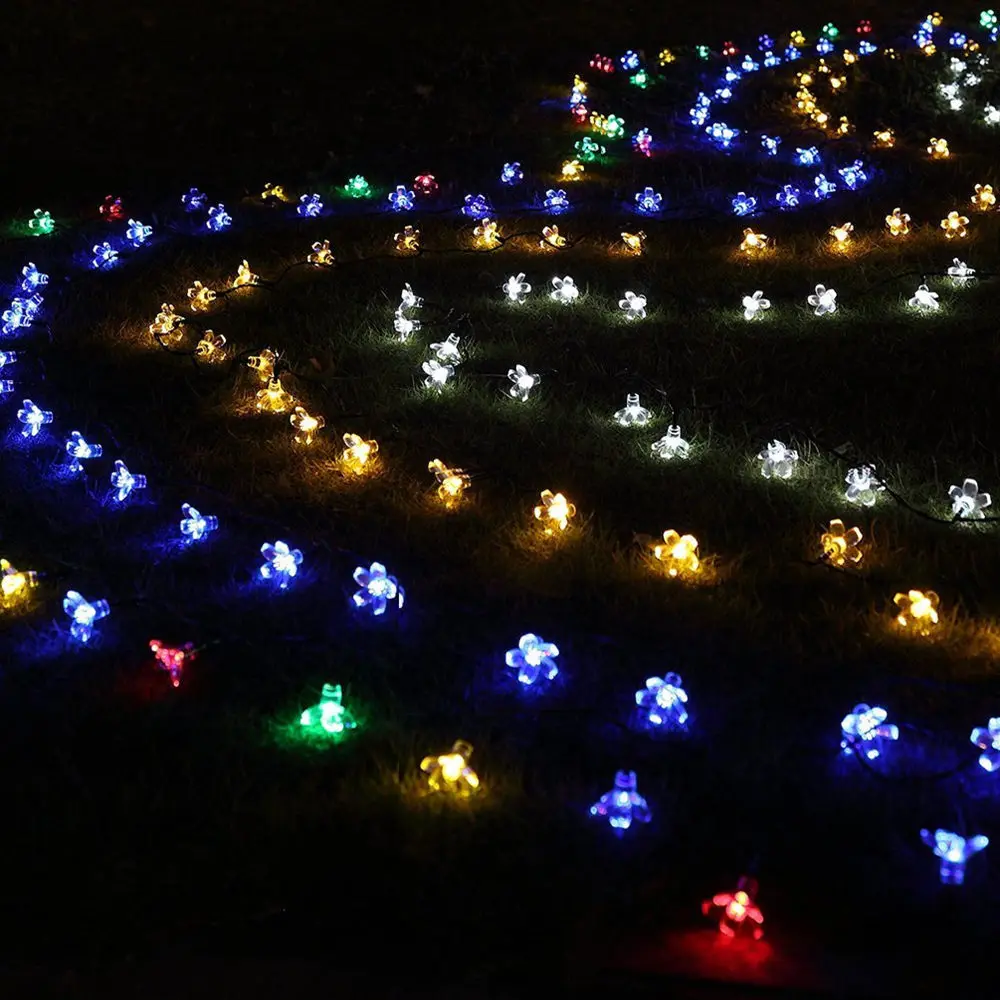 12m Cherry Blossom Solar LED Lights String Garland Fairy Lights Crystal Flower Lamp Wedding Party Holiday Christmas Garden Decor
12m Cherry Blossom Solar LED Lights String Garland Fairy Lights Crystal Flower Lamp Wedding Party Holiday Christmas Garden Decor