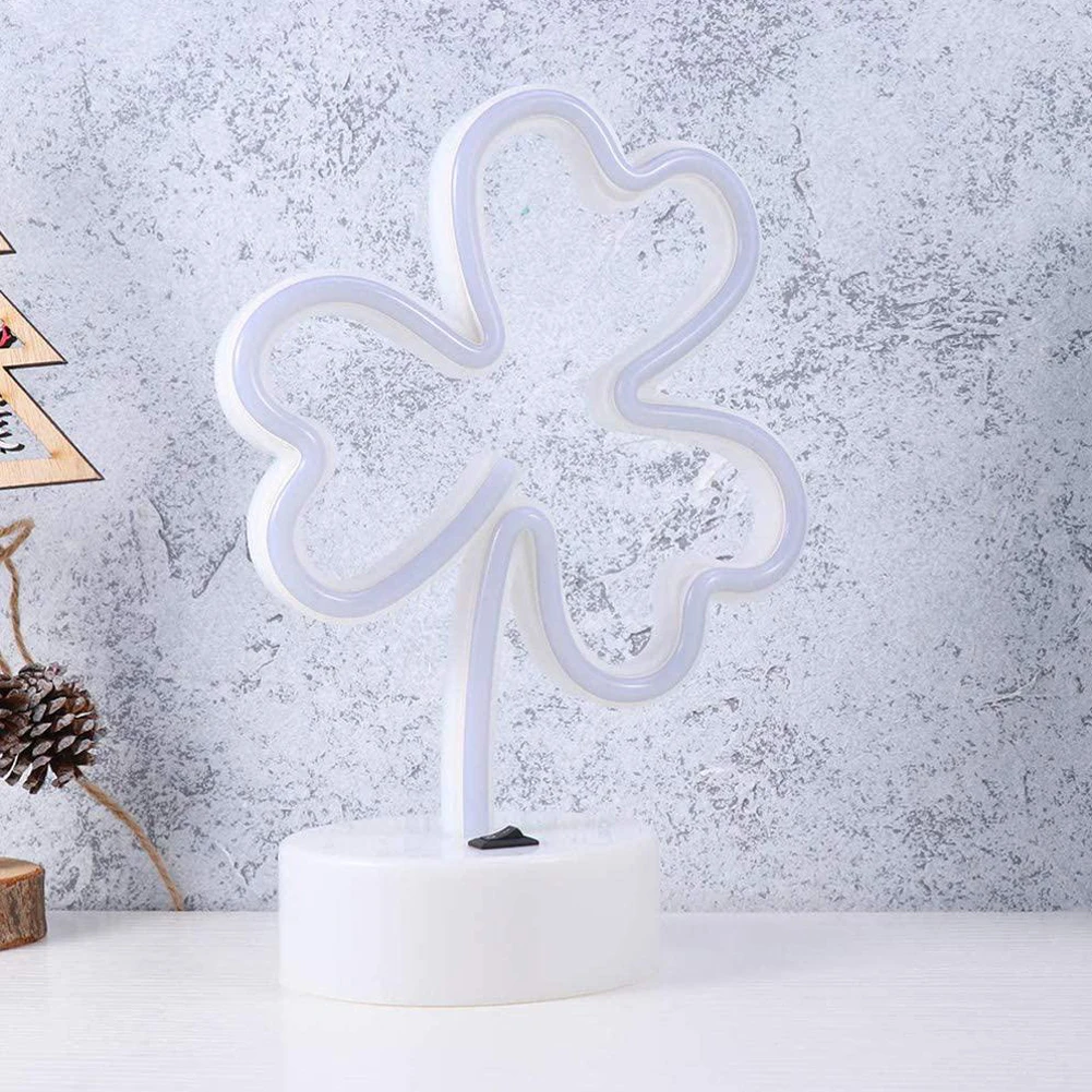Shamrock Desktop Neon Leave Shape Lamp Bedroom Decoration Shamrock Neon Lights LED Neon Signs Bedroom Green Clover Base Battery
Shamrock Desktop Neon Leave Shape Lamp Bedroom Decoration Shamrock Neon Lights LED Neon Signs Bedroom Green Clover Base Battery