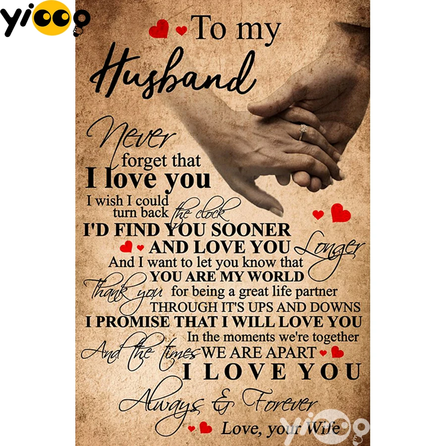 Full Square/Round Drill Diamond Painting Cross Stitch Embroidery Word to Husband Rhinestone Mosaic Home Decor Gift AX2879
Full Square/Round Drill Diamond Painting Cross Stitch Embroidery Word to Husband Rhinestone Mosaic Home Decor Gift AX2879