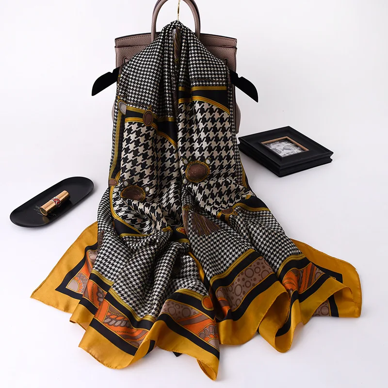 2021 Luxury Brand Silk Scarf For Women Design Wraps Ladies Hijab Shawls Foulard Femme Summer Beach Scarves
2021 Luxury Brand Silk Scarf For Women Design Wraps Ladies Hijab Shawls Foulard Femme Summer Beach Scarves