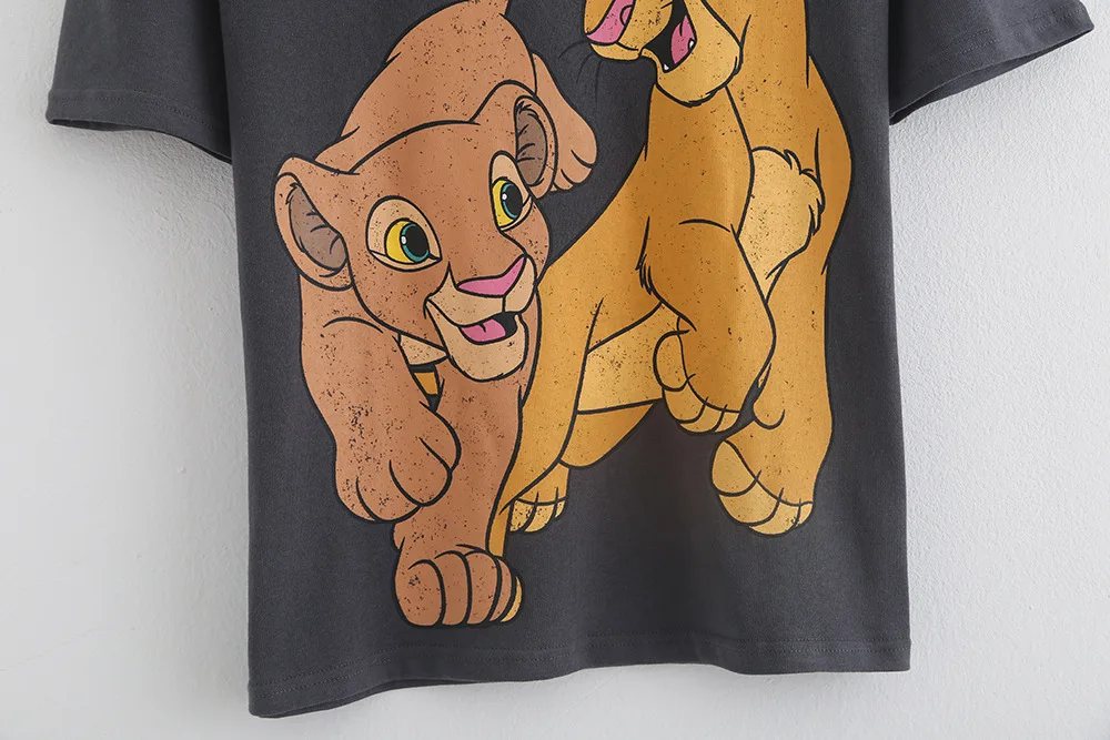 Summer Women's Fashion Cartoon Printing Round Neck Pullover Casual Loose T-shirt Top Tees
Summer Women's Fashion Cartoon Printing Round Neck Pullover Casual Loose T-shirt Top Tees