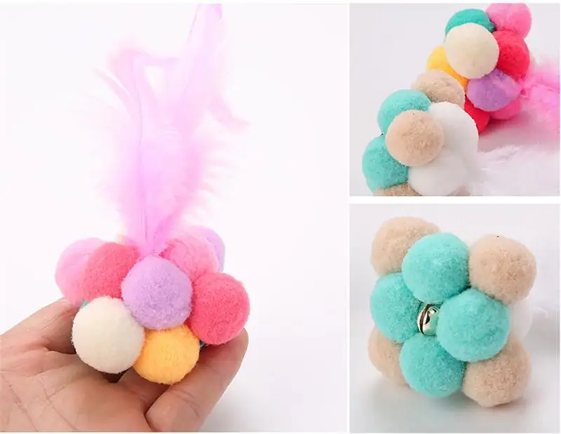 1Pc Funny Cat Toys Fashion Creative Cute Plush Ball Faux Feather Bell Cat Chew Toy Pet Toys Pet Supplies Cat Favors
1Pc Funny Cat Toys Fashion Creative Cute Plush Ball Faux Feather Bell Cat Chew Toy Pet Toys Pet Supplies Cat Favors