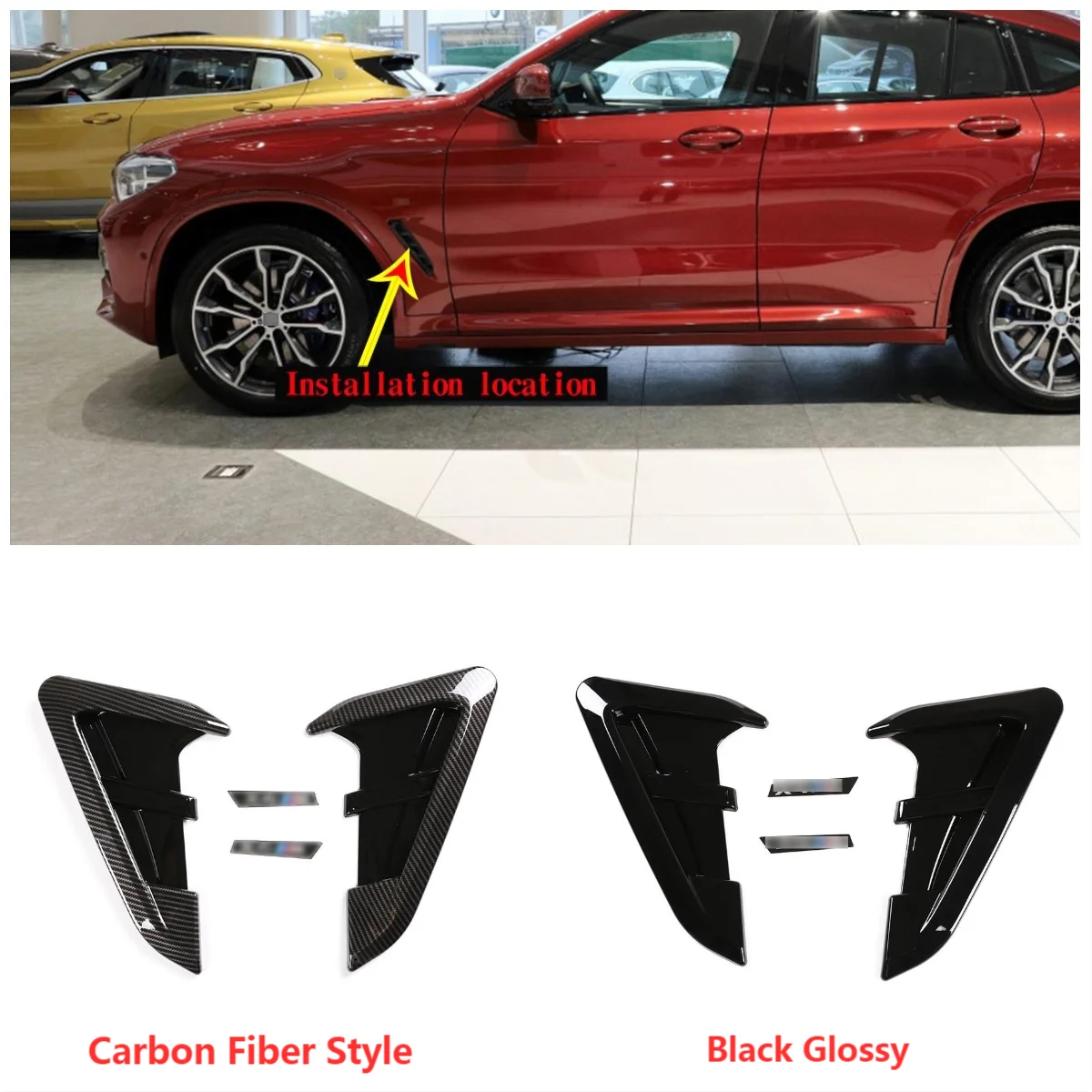 Side Fender Bottom Trim Frame Decorate Accessories Racing Style For BMW X3 X4 G01 G02 2018-2021 ABS Carbon Fiber & Glossy Black
Side Fender Bottom Trim Frame Decorate Accessories Racing Style For BMW X3 X4 G01 G02 2018-2021 ABS Carbon Fiber & Glossy Black