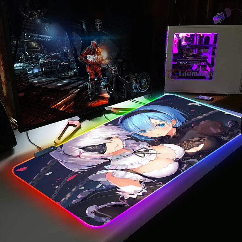 Nier automata Large RGB LED Mouse Pad Notebook Computer Non-slip Rubber Mats Office Desk Resting Surface Pads Gamer rug
Nier automata Large RGB LED Mouse Pad Notebook Computer Non-slip Rubber Mats Office Desk Resting Surface Pads Gamer rug