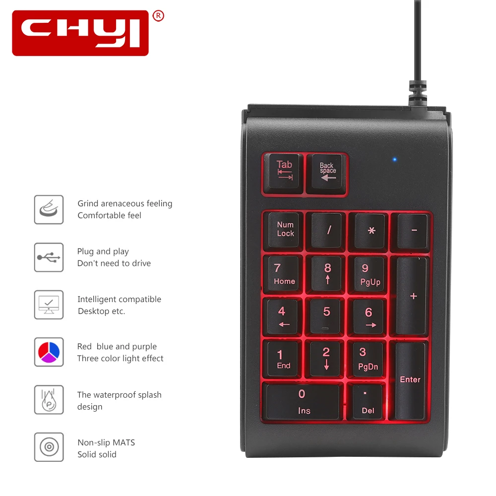 Цифровая мини-клавиатура CHYI с подсветкой, портативная эргономичная Водонепроницаемая Ультратонкая цифровая клавиатура с ЖК-экраном для ПК...
Цифровая мини-клавиатура CHYI с подсветкой, портативная эргономичная Водонепроницаемая Ультратонкая цифровая клавиатура с ЖК-экраном для ПК...