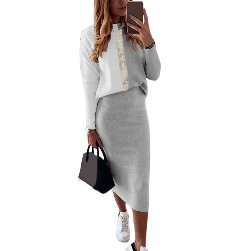 1 Set Stylish Women Skirt Suit O Neck Temperament Bodycon Skirt Suit Crew Neck Pullover High Waist Skirt
1 Set Stylish Women Skirt Suit O Neck Temperament Bodycon Skirt Suit Crew Neck Pullover High Waist Skirt