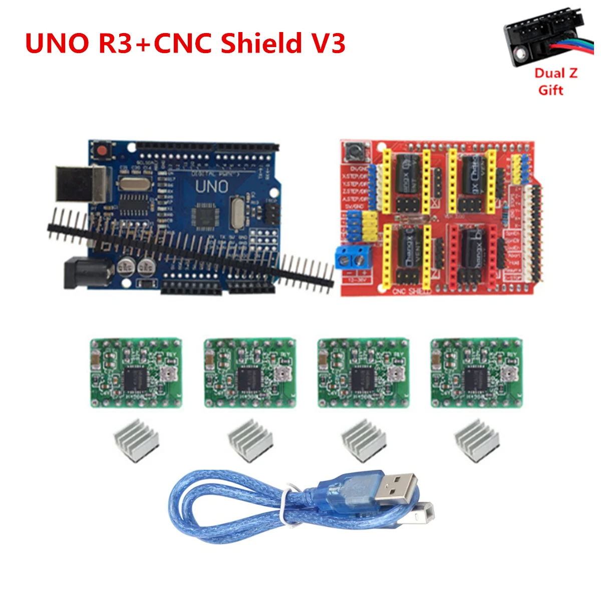 

cnc shield V3 UNO R3 expansion board GRBL 1.1 monitor A4988 cnc stepper driver diy cnc parts for Arduino laser engraving machine