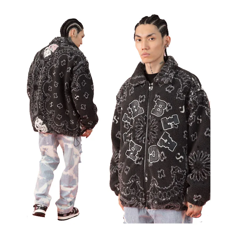 Стеганое пальто с цветком кешью для мужчин и женщин, уличная одежда в американском стиле, утепленная парка из искусственного кашемира в сти... 
Стеганое пальто с цветком кешью для мужчин и женщин, уличная одежда в американском стиле, утепленная парка из искусственного кашемира в сти...