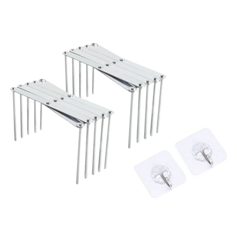 2 Pieces of Expandable Lid Holder Multi-Function Steamer Holder Pan Glasses Holder Flexible Dish Storage Rack
2 Pieces of Expandable Lid Holder Multi-Function Steamer Holder Pan Glasses Holder Flexible Dish Storage Rack