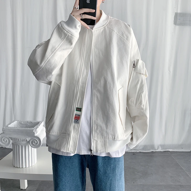 Cargo Jacket Men Zipper Solid Simple All Match Plus Size 3XL Casual Retro Mens Jackets Vintage Korean Streetwear Ulzzang Coat
Cargo Jacket Men Zipper Solid Simple All Match Plus Size 3XL Casual Retro Mens Jackets Vintage Korean Streetwear Ulzzang Coat