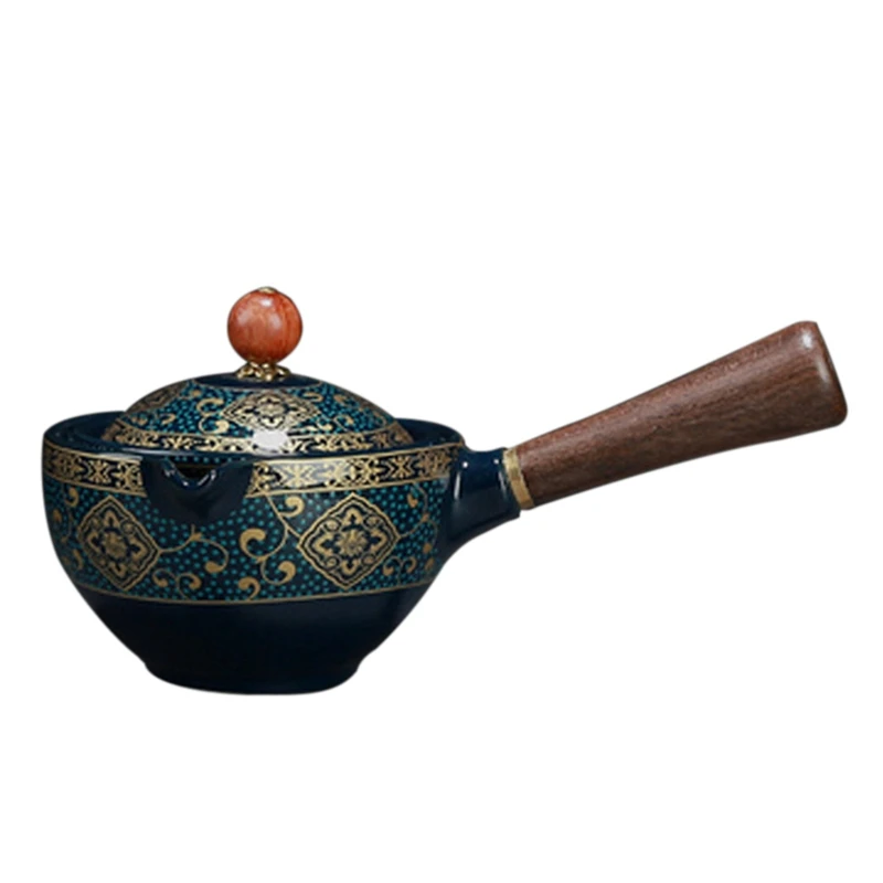 Ceramic Teapot with Wooden Handle Side-Handle Pot Household Kung Fu Oolong Filter Tea Maker Creative Pottery Teaware
Ceramic Teapot with Wooden Handle Side-Handle Pot Household Kung Fu Oolong Filter Tea Maker Creative Pottery Teaware