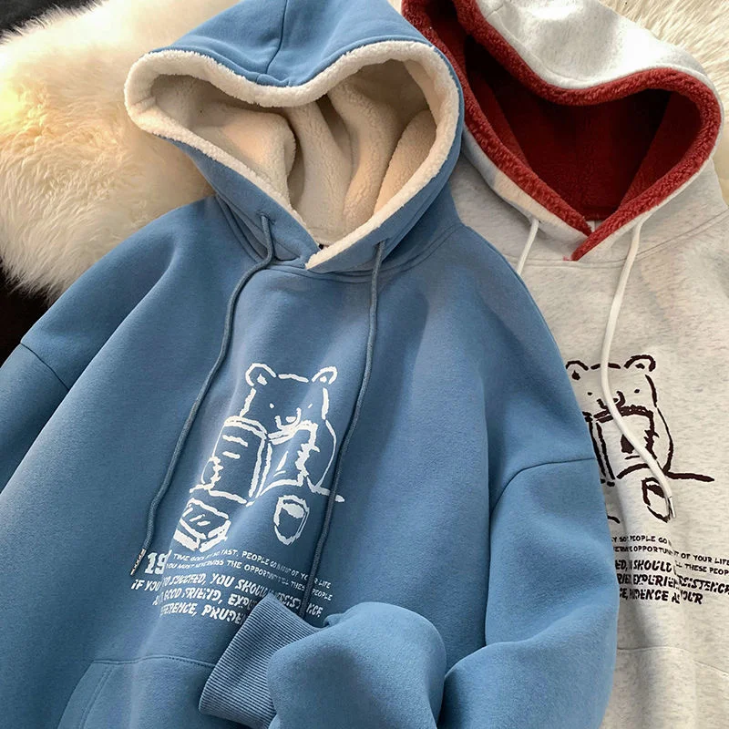 Thick Hoodies Sweatshirts Long Sleeve Cartoon Print Warm Trendy Brand Top Oose Hiphop Sports Pullover Plus Velvet Men’s Clothing
Thick Hoodies Sweatshirts Long Sleeve Cartoon Print Warm Trendy Brand Top Oose Hiphop Sports Pullover Plus Velvet Men’s Clothing