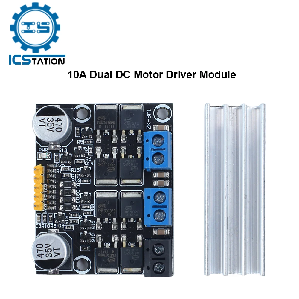 DC 3-18V 10A Dual DC Motor Driver Module Forward Reverse Controller TTL Level Drive PWM Speed Regulator MOS Control Circuit
DC 3-18V 10A Dual DC Motor Driver Module Forward Reverse Controller TTL Level Drive PWM Speed Regulator MOS Control Circuit