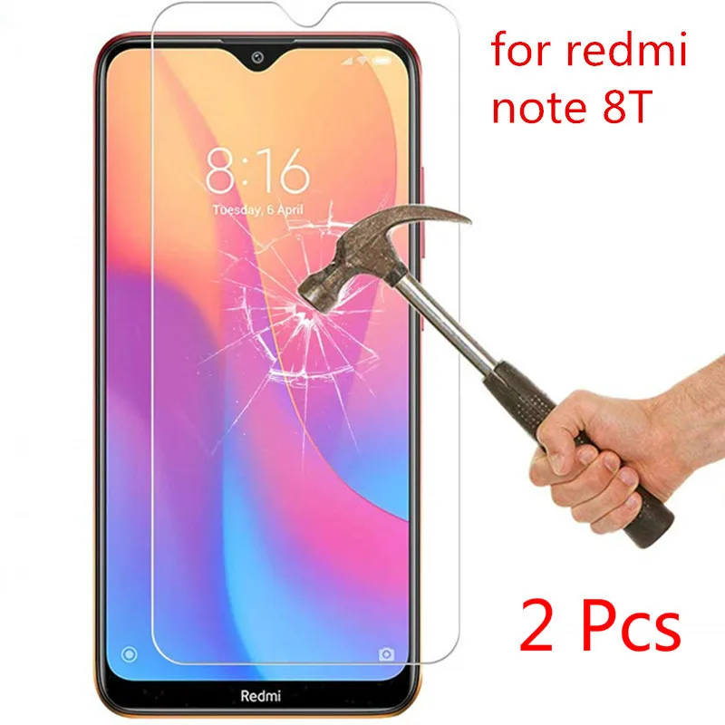 2 шт. защитное стекло на Redmi Note 8 T закаленное для Xiaomi Защита экрана T|Защитные