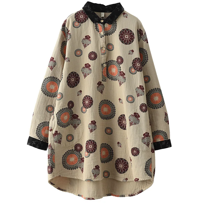 2021 Plus Size Oversized Itself Spring Fall New Retro Vintage Cotton Yarn Long Sleeve Pullover Casual Shirt Women's Blosue Top
2021 Plus Size Oversized Itself Spring Fall New Retro Vintage Cotton Yarn Long Sleeve Pullover Casual Shirt Women's Blosue Top