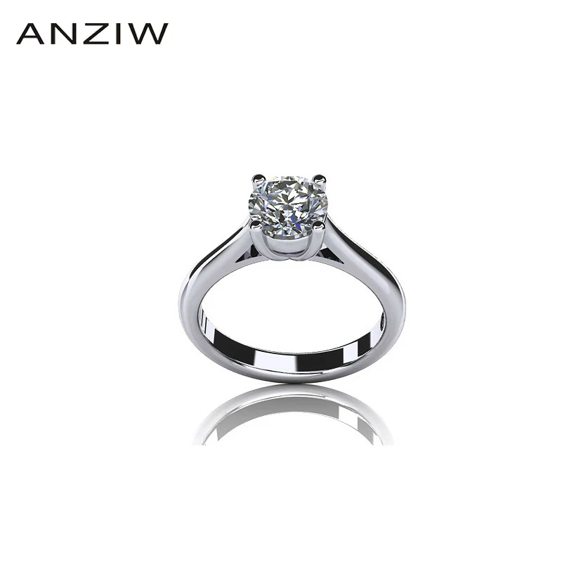 ANZIW 1 Carat Round Cut Solitaire Rings SONA 925 Sterling Silver Ring for Women Wedding Jewelry Engagement Band Ring 4 Claws
ANZIW 1 Carat Round Cut Solitaire Rings SONA 925 Sterling Silver Ring for Women Wedding Jewelry Engagement Band Ring 4 Claws