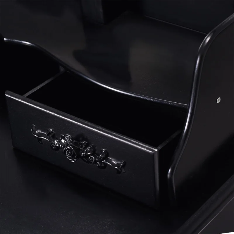 Girl Bedroom Furniture Black / White Dresser Makeup Dressing Vanity Table Desk With Tri Folding Mirror + 7 Drawers HW52947
Girl Bedroom Furniture Black / White Dresser Makeup Dressing Vanity Table Desk With Tri Folding Mirror + 7 Drawers HW52947