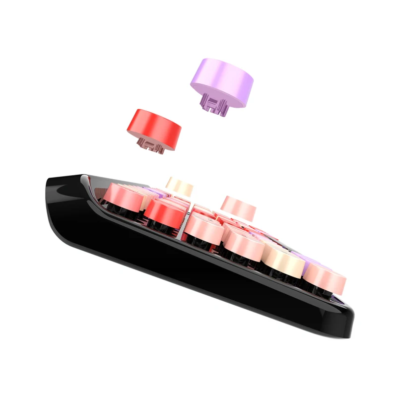 Wireless Bluetooth-compatible Keyboard Supports IOS/Mac OS/Windows/Android System Retro Round Keycap Colorful Border
Wireless Bluetooth-compatible Keyboard Supports IOS/Mac OS/Windows/Android System Retro Round Keycap Colorful Border