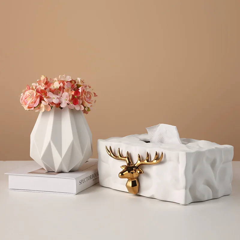 Nordic Ins Luxury Elk Ceramic Tissue Box Home Decoration Ornaments Desktop Storage Box Napkin Holder Arts Crafts Creative Gift
Nordic Ins Luxury Elk Ceramic Tissue Box Home Decoration Ornaments Desktop Storage Box Napkin Holder Arts Crafts Creative Gift