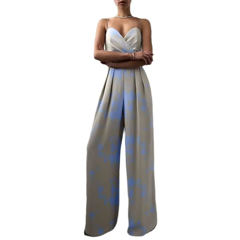 Women Jumpsuits Elegant Rompers Fashion High Waist Overalls Female Spaghetti Strap Wide Leg Vestidos Summer Jumpsuit Womens
Women Jumpsuits Elegant Rompers Fashion High Waist Overalls Female Spaghetti Strap Wide Leg Vestidos Summer Jumpsuit Womens