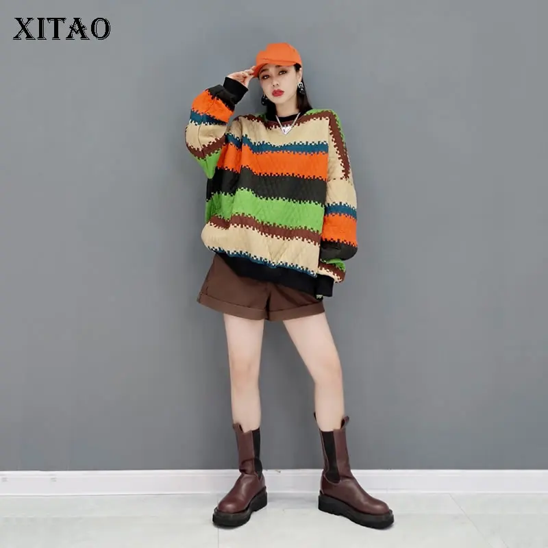 XITAO, контрастный цвет, Женская толстовка, модный комбинированный принт, окрашивание, 2021, Зимний Новый Свободный пуловер, Повседневный, униве...
XITAO, контрастный цвет, Женская толстовка, модный комбинированный принт, окрашивание, 2021, Зимний Новый Свободный пуловер, Повседневный, униве...