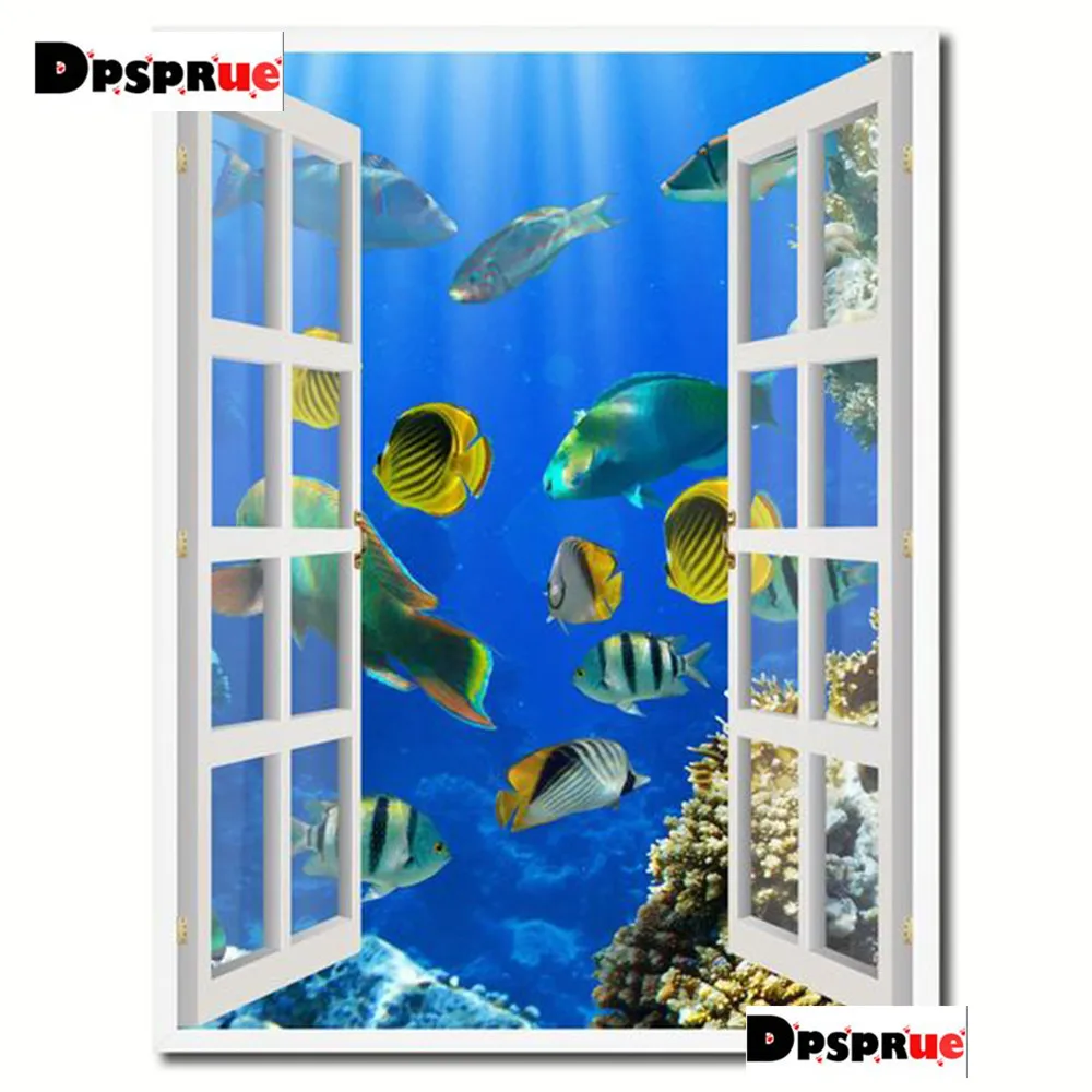 Full Square/Round 5D Diy Diamond Painting Cross Stitch Christmas Window Fish Sea Scenery Embroidery Mosaic Home Decor Gift
Full Square/Round 5D Diy Diamond Painting Cross Stitch Christmas Window Fish Sea Scenery Embroidery Mosaic Home Decor Gift