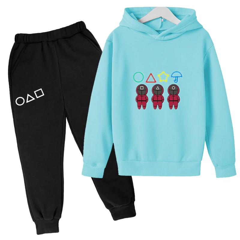 2021 New Squid Game Costume Suit Kids Clothes Girls Hoodie Sweatshirts Baby Boy Clothes Fashion Leisure 2-Piece Suit Hoodies
2021 New Squid Game Costume Suit Kids Clothes Girls Hoodie Sweatshirts Baby Boy Clothes Fashion Leisure 2-Piece Suit Hoodies