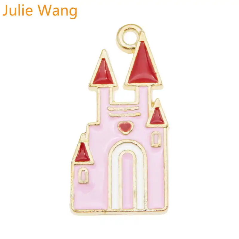 Julie Wang 3PCS Enamel Cartoon Castle Charms Blue Pink White Alloy Gold Tone Necklace Bracelet Earrings Jewelry Making Accessory
Julie Wang 3PCS Enamel Cartoon Castle Charms Blue Pink White Alloy Gold Tone Necklace Bracelet Earrings Jewelry Making Accessory