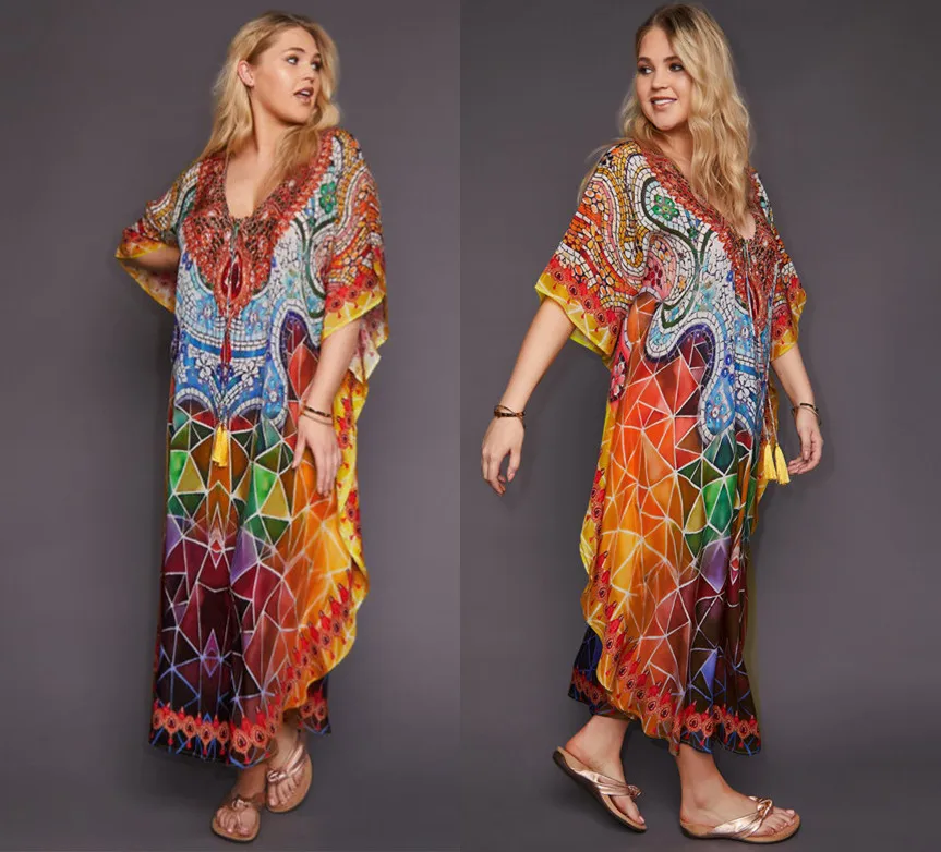 Multi-Color Printed Beach Dress Swimwear 2020 Summer Kaftan Robe Women Swimsuit Cover Up Plus Size Bikini Coverup Sarong Plage
Multi-Color Printed Beach Dress Swimwear 2020 Summer Kaftan Robe Women Swimsuit Cover Up Plus Size Bikini Coverup Sarong Plage