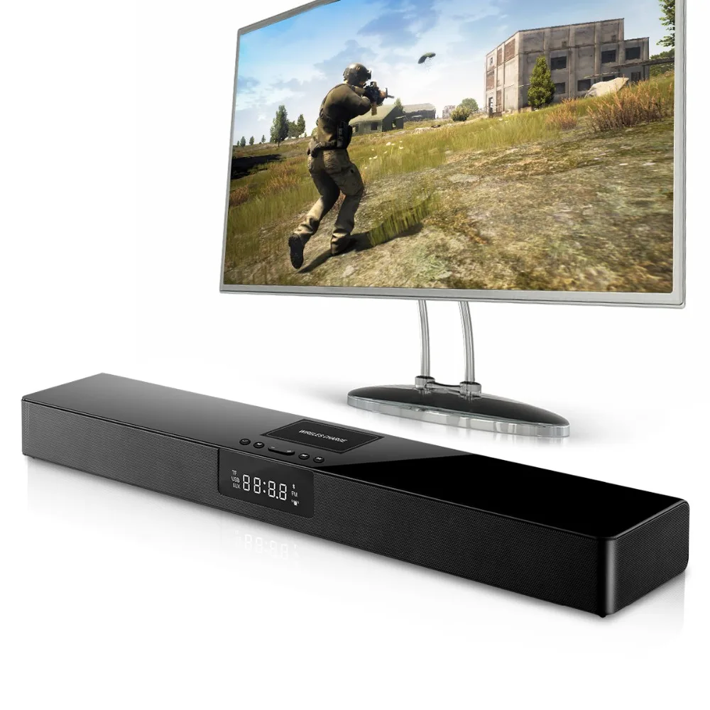 Bar Wireless Charger Bluetooth Speaker Stereo Home Theater Soundbar Handsfree Call Remote Control Alarm Clock FM Radio Sound
Bar Wireless Charger Bluetooth Speaker Stereo Home Theater Soundbar Handsfree Call Remote Control Alarm Clock FM Radio Sound