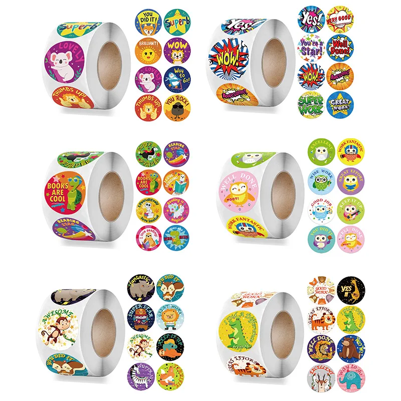 Animals Reward Stickers Kids 500pcs/Roll Encourage Seals Labels Scrapbooks School Teacher Supplies Cute Gifts For Children Toys
Animals Reward Stickers Kids 500pcs/Roll Encourage Seals Labels Scrapbooks School Teacher Supplies Cute Gifts For Children Toys