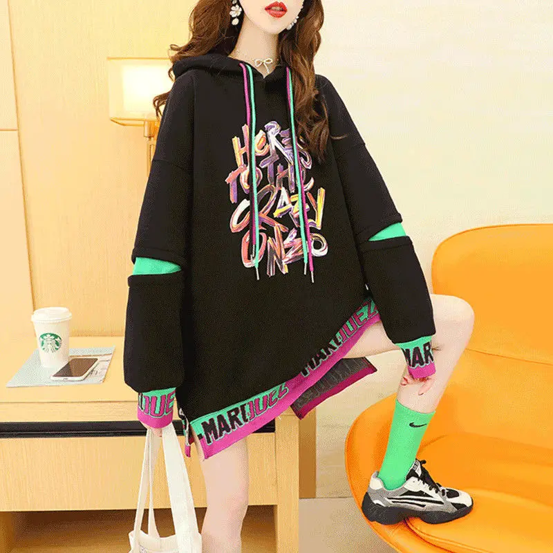 Mid Long Hooded Sweater Women's Plush Thickened Autumn Winter 2021 New Korean Loose And Versatile Fashion Street Blowing Coat
Mid Long Hooded Sweater Women's Plush Thickened Autumn Winter 2021 New Korean Loose And Versatile Fashion Street Blowing Coat
