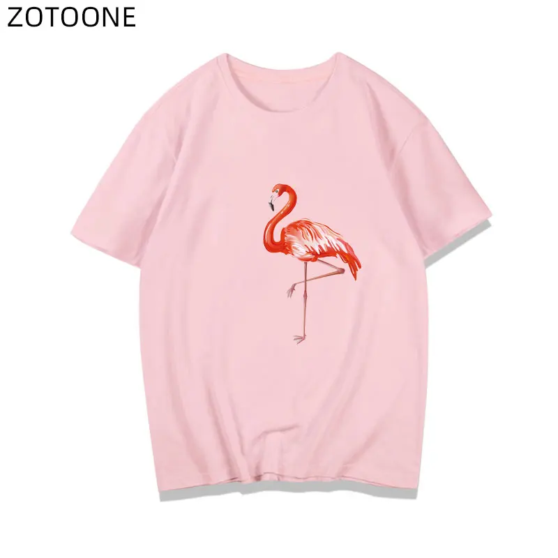 Нашивка ZOTOONE с фламинго и сердцем для одежды наклейки цветами пар Детские