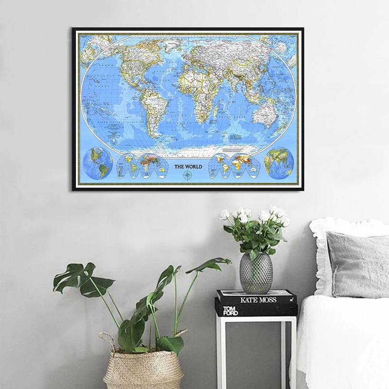 1988 The Retro World Map 84*59cm Canvas Painting Wall Art Posters Sticker Card Living Room Home Decoration Study Supplies
1988 The Retro World Map 84*59cm Canvas Painting Wall Art Posters Sticker Card Living Room Home Decoration Study Supplies