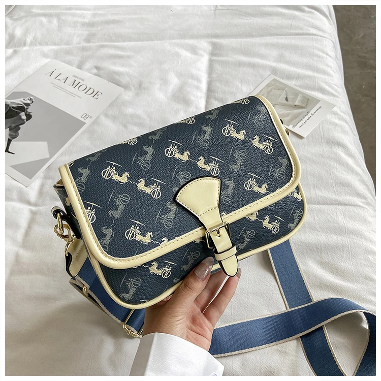 

Classic Carriage Pattern Crossbody Bag for Women 2021 New Fashion Single Shoulder Satchels Ladies Casual Flap Bags Designer Sac